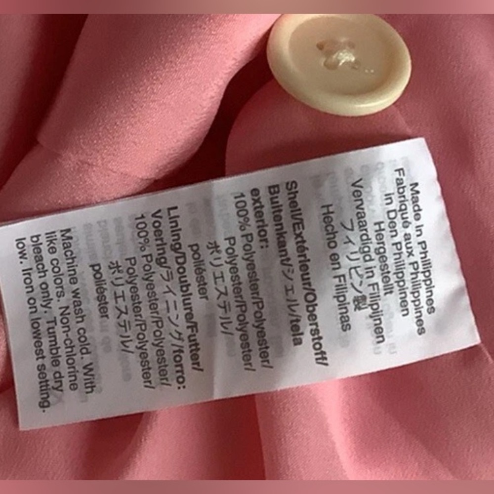 J. Crew Pink Button-Front Cap-Sleeve Midi Dress 10P - Picture 6 of 11